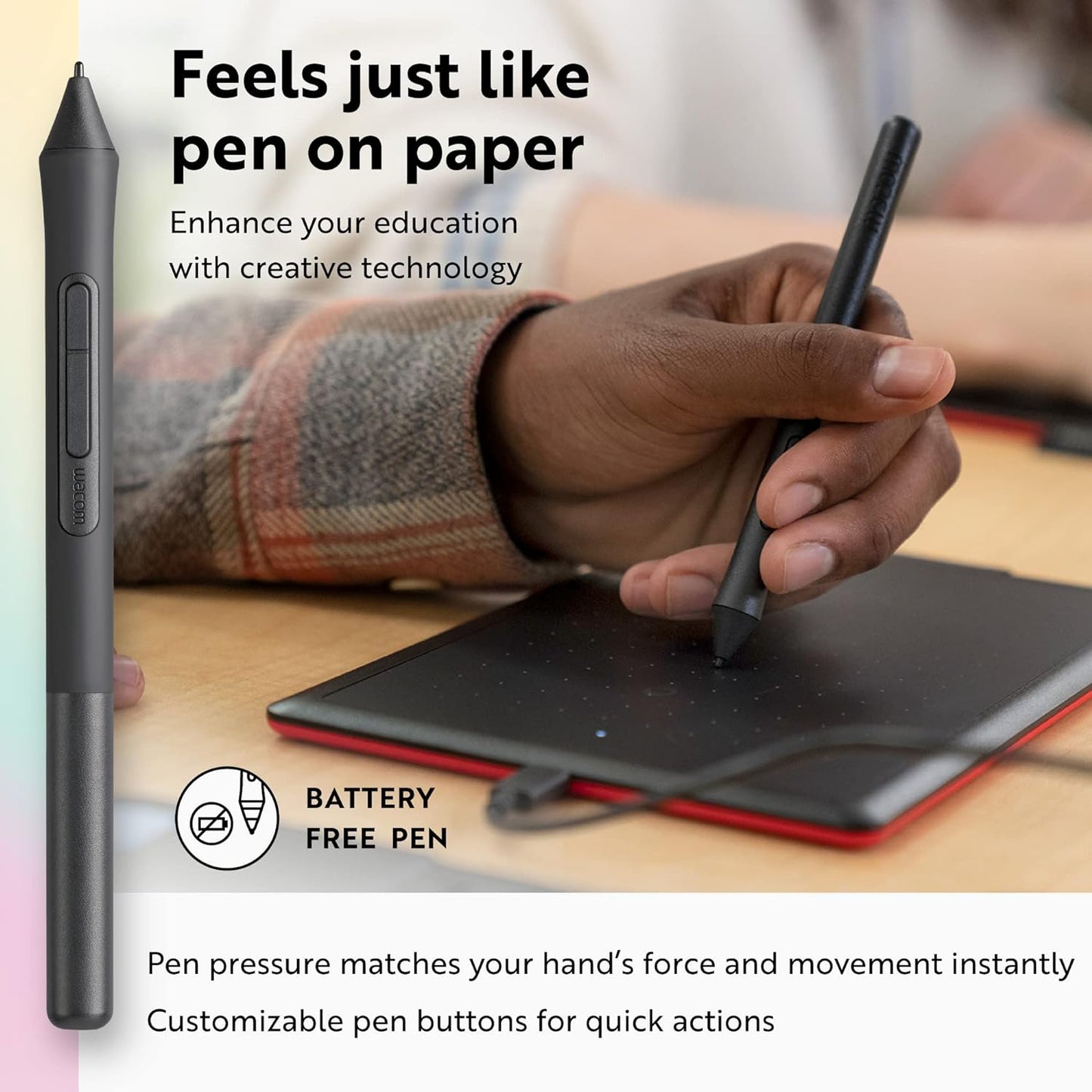 One by Student Drawing Tablet for Windows PC, Mac and Certified Works with Chromebook, Small